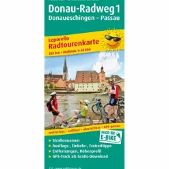 Fahrradkarten|Fahrradkarten^DONAU-RADWEG 1. DONAUESCHINGEN - PASSAU - Fahrradkarte