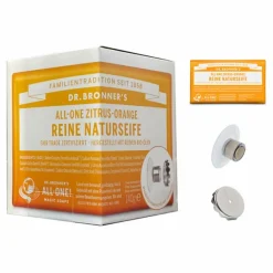 DR. BRONNER'S Hygiene Und Körperpflege^DR. BRONNER'S SET- MAGNETSEIFENHALTER PLUS STÜCKSEIFE ZITRONE-ORANGE - Outdoor Seife