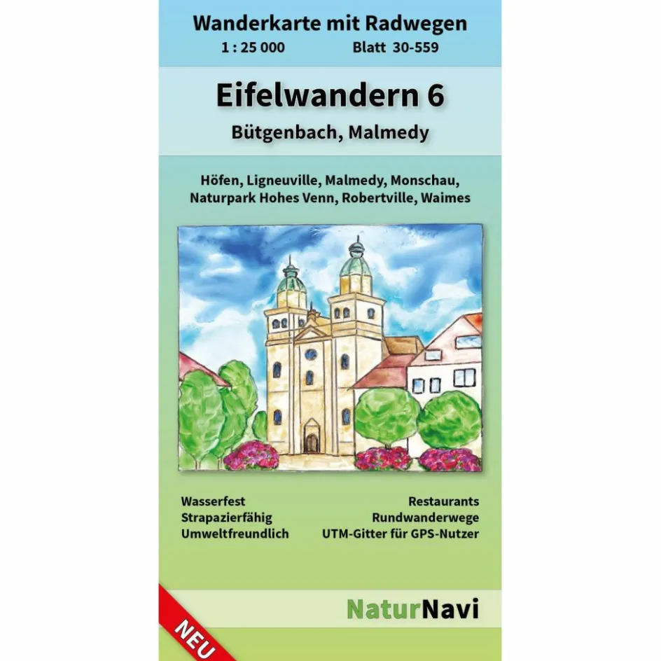 Wanderkarten Und Winterkarten|Wanderkarten Und Winterkarten^EIFELWANDERN 6 - BÜTGENBACH, MALMEDY - Wanderkarte
