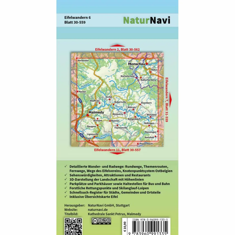 Wanderkarten Und Winterkarten|Wanderkarten Und Winterkarten^EIFELWANDERN 6 - BÜTGENBACH, MALMEDY - Wanderkarte