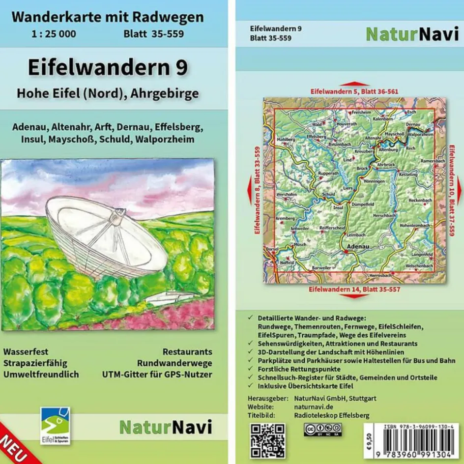 Wanderkarten Und Winterkarten|Wanderkarten Und Winterkarten^EIFELWANDERN 9 - HOHE EIFEL (NORD), AHRGEBIRGE 1 : 25 000 - Wanderkarte