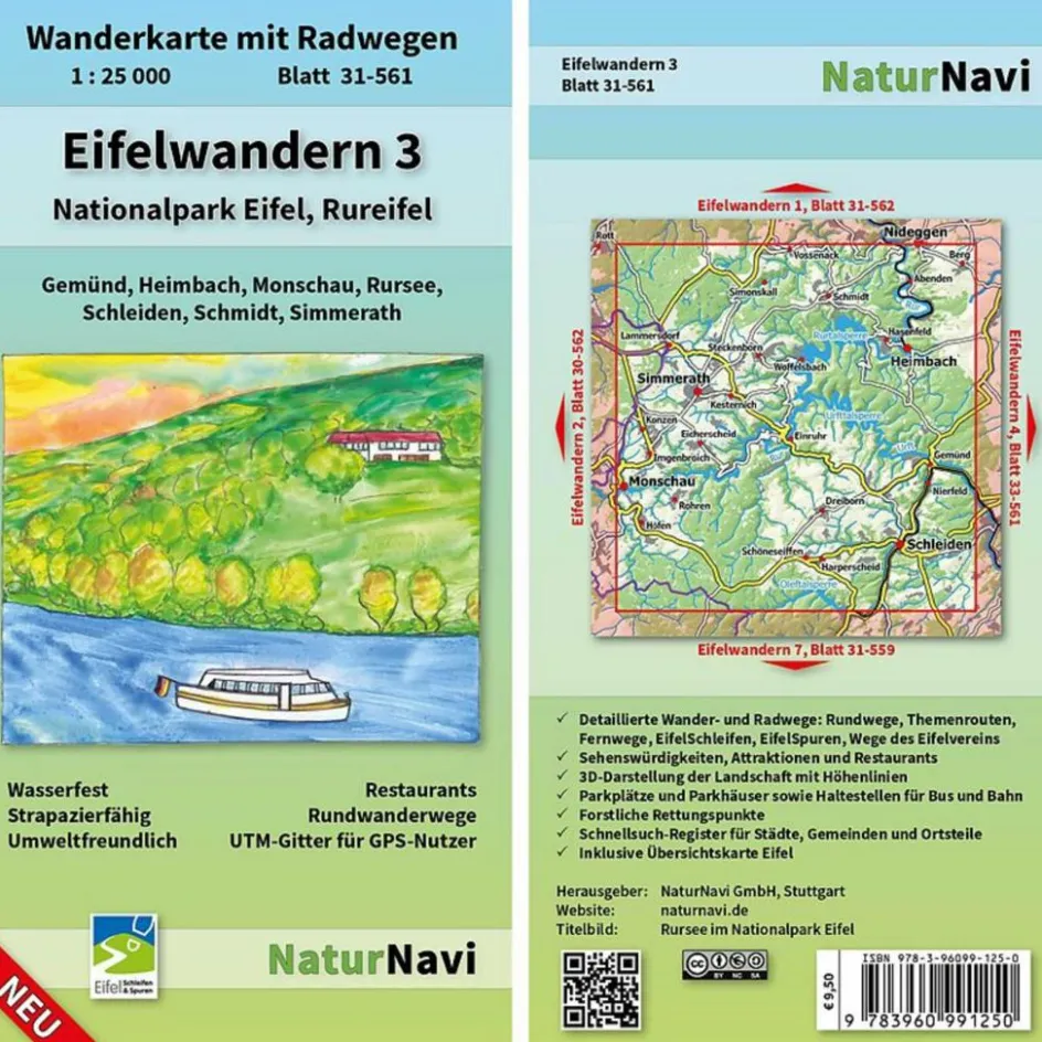 Wanderkarten Und Winterkarten|Wanderkarten Und Winterkarten^EIFELWANDERN 3 - NATIONALPARK EIFEL, RUREIFEL 1 : 25 000 - Wanderkarte