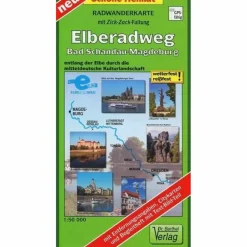 Clearance ELBE-RADWANDERWEG - Fahrradkarte Fahrradkarten|Fahrradkarten