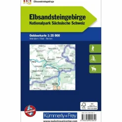 Fahrradkarten|Wanderkarten Und Winterkarten^ELBSANDSTEINGEBIRGE NR. 18 OUTDOORKARTE DEUTSCHLAND 1:35 000 - Karte