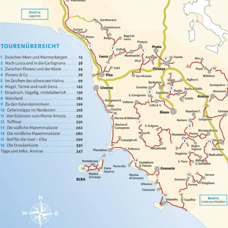 Wohnmobilreiseführer^ENTDECKERTOUREN MIT DEM WOHNMOBIL TOSKANA UND ELBA - Reiseführer