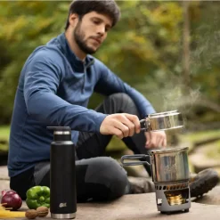 Hot SPIRITUS-KOCHSET, 985ML, TOPF AUS EDELSTAHL - Spirituskocher Campingkocher