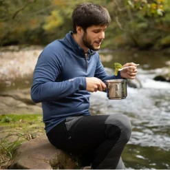 Hot SPIRITUS-KOCHSET, 985ML, TOPF AUS EDELSTAHL - Spirituskocher Campingkocher