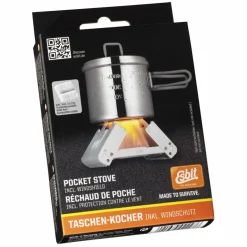 Discount TASCHENKOCHER MIT WINDSCHUTZ INKL. 2X27G TROCKENBRENNSTOFFTA Campingkocher