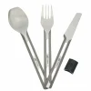 Esbit Campingtöpfe Und Campinggeschirr^TITAN BESTECK-SET, 3 TEILIG, MIT SILIKON-MANSCHETTE - Campingbesteck