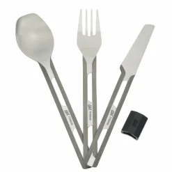 Esbit Campingtöpfe Und Campinggeschirr^TITAN BESTECK-SET, 3 TEILIG, MIT SILIKON-MANSCHETTE - Campingbesteck