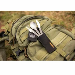 Esbit Campingtöpfe Und Campinggeschirr^TITAN BESTECK-SET, 3 TEILIG, MIT KARABINER UND TASCHE - Campinggeschirr