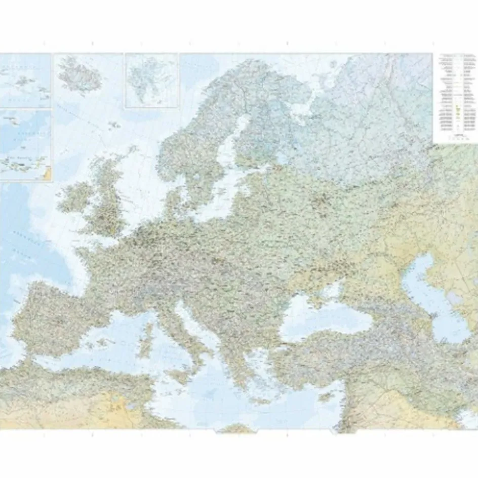 Wandkarten Und Poster^EUROPA PHYSIKALISCH POSTER 1:4,5 MIO. - Wand Karte