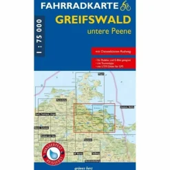 Fahrradkarten|Fahrradkarten^FAHRRADKARTE GREIFSWALD, UNTERE PEENE