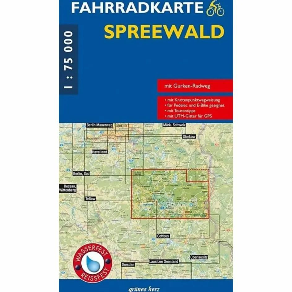 Fahrradkarten|Fahrradkarten^FAHRRADKARTE SPREEWALD 1:75 000 - Fahrradkarte