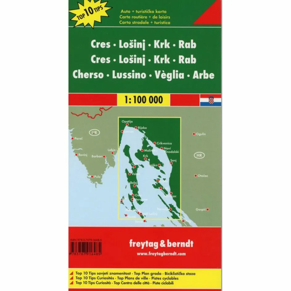 Sale F+B CRES - LOSINJ - KRK - RAB - Straßenkarte Straßenkarten|Straßenkarten