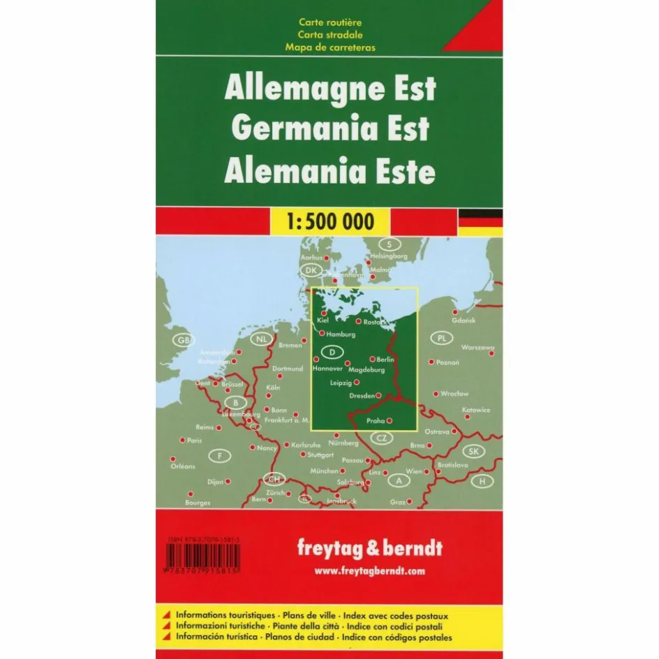 Straßenkarten|Straßenkarten^F+B DEUTSCHLAND OST 1:500.000 AUTOKARTE - Straßenkarte