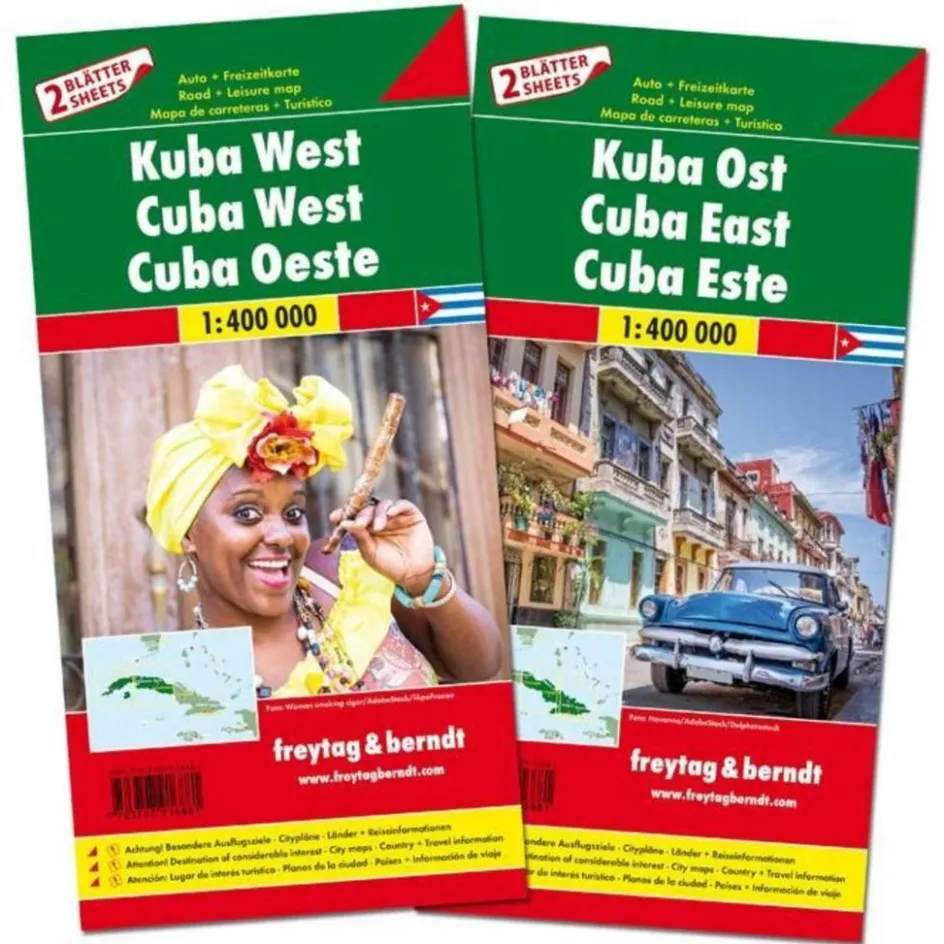 Best F+B KUBA WEST UND OST 1:400.000 - Straßenkarte Straßenkarten|Straßenkarten