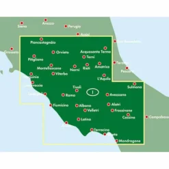 Straßenkarten|Straßenkarten^F&B LATIUM - ROM - VATIKAN 1 : 150 000 - Straßenkarte