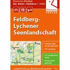 Clearance FELDBERG - LYCHENER SEENLANDSCHAFT - Karte Fahrradkarten|Gewässerkarten