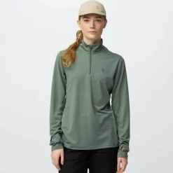 Damen Fjällräven Funktionsunterwäsche|Shirts Und Tops^ABISKO DAY HIKE HALF ZIP W Damen - Funktionsshirt
