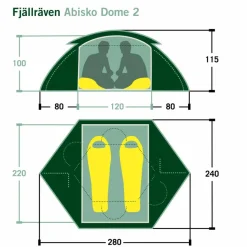 Fjällräven 2-Personen-Zelte|Winterzelte^ABISKO DOME 2 - Kuppelzelt