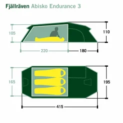 Fjällräven 2-Personen-Zelte|Winterzelte^ABISKO ENDURANCE 3 - Tunnelzelt