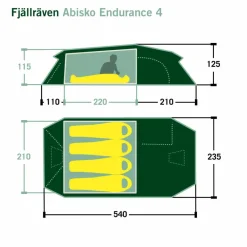 Fjällräven 3-Personen-Zelte|Winterzelte^ABISKO ENDURANCE 4 - Tunnelzelt