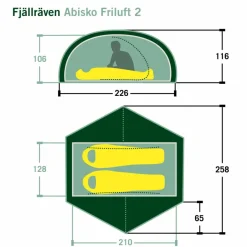 Fjällräven 2-Personen-Zelte|Sommerzelte^ABISKO FRILUFT 2 Unisex - Kuppelzelt