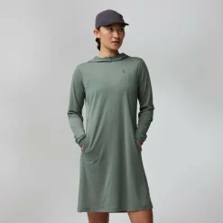 Online ABISKO SUN-HOODIE DRESS W Damen - Kleid Damen Röcke Und Kleider