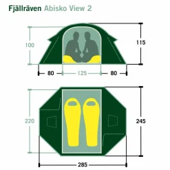 Fjällräven 2-Personen-Zelte|Sommerzelte^ABISKO VIEW 2 - Kuppelzelt