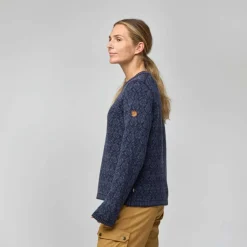 Damen Fjällräven Pullover Und Fleecepullover^SNOW ROUND NECK SWEATER W Damen - Strickpullover