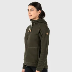 Damen Fjällräven Pullover Und Fleecepullover|Outdoorjacken^ÖVIK FLEECE HOODIE W Damen - Fleecejacke