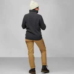 Damen Fjällräven Pullover Und Fleecepullover^ÖVIK HALF ZIP KNIT W Damen - Wollpullover