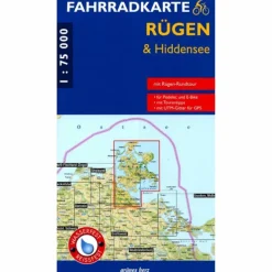 New FK RÜGEN - HIDDENSEE (WASSER- UND REIßFEST) - Fahrradkarte Fahrradkarten|Fahrradkarten