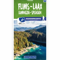 Wanderkarten Und Winterkarten|Wanderkarten Und Winterkarten^FLIMS - LAAX LUMNEZIA - SPLÜGEN 34 WANDERKARTE 1:40 000 MATT
