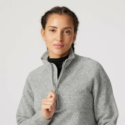 Sale HAGLEREN KNITTED FLEECE HALFZIP Damen - Fleecepullover Damen Pullover Und Fleecepullover