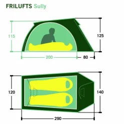 FRILUFTS 2-Personen-Zelte|3-Jahreszeiten-Zelte^SULLY - Kuppelzelt