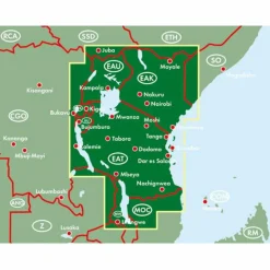 Straßenkarten|Straßenkarten^FUB KENYA - TANSANIA - UGANDA - Straßenkarte