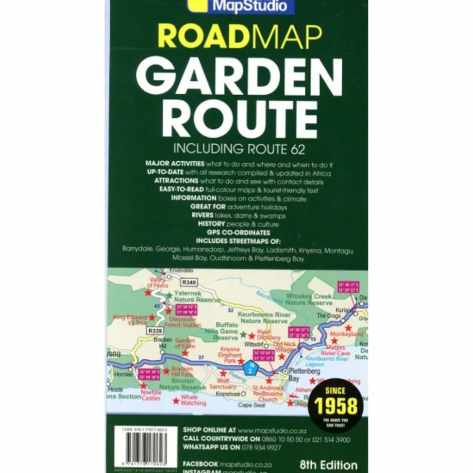 GARDEN ROUTE & ROUTE 62 TOURISTISCHE LANDKARTE 1:300.000 - Straßenkarte Straßenkarten|Straßenkarten