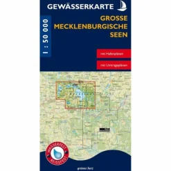 Gewässerkarten|Gewässerkarten^GEWÄSSERKARTE GROßE MECKLENBURGISCHE SEEN - Wasserkarte