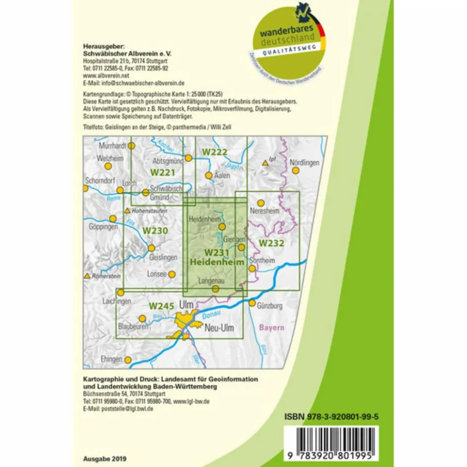 Best HEIDENHEIM A.D.BRENZ - LONETAL, GIENGEN A.D.BRENZ - Wanderkarte Wanderkarten Und Winterkarten|Wanderkarten Und Winterkarten