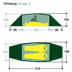 Hilleberg 2-Personen-Zelte|3-Jahreszeiten-Zelte^HELAGS 2 - Tunnelzelt