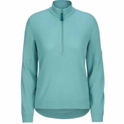 Damen Icebreaker Pullover Und Fleecepullover^W MERINO BLEND 260 WAFFLE KNIT WANDER LS HALF ZIP Damen - Wollpullover
