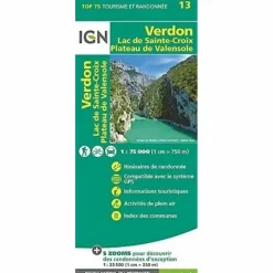 New IGN 75 000 TOURISTISCHE WANDERKARTE 13 VERDON LAC DE SAINTE Wanderkarten Und Winterkarten|Wanderkarten Und Winterkarten