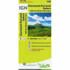 Best IGN 148 CLERMONT-FERRAND SALERS 1:100 000 - Karte Straßenkarten|Straßenkarten