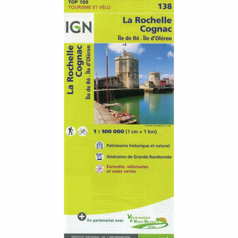 Discount IGN 138 LA ROCHELLE COGNAC 1:100 000 - Karte Straßenkarten|Straßenkarten