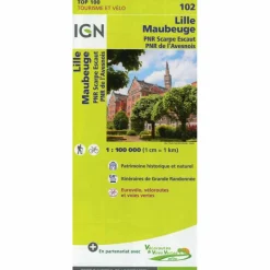 Discount IGN 102 LILLE MAUBEUGE 1:100 000 - Karte Straßenkarten|Straßenkarten