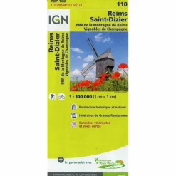 Outlet IGN 110 REIMS ST. DIZIER 1:100 000 - Karte Straßenkarten|Straßenkarten