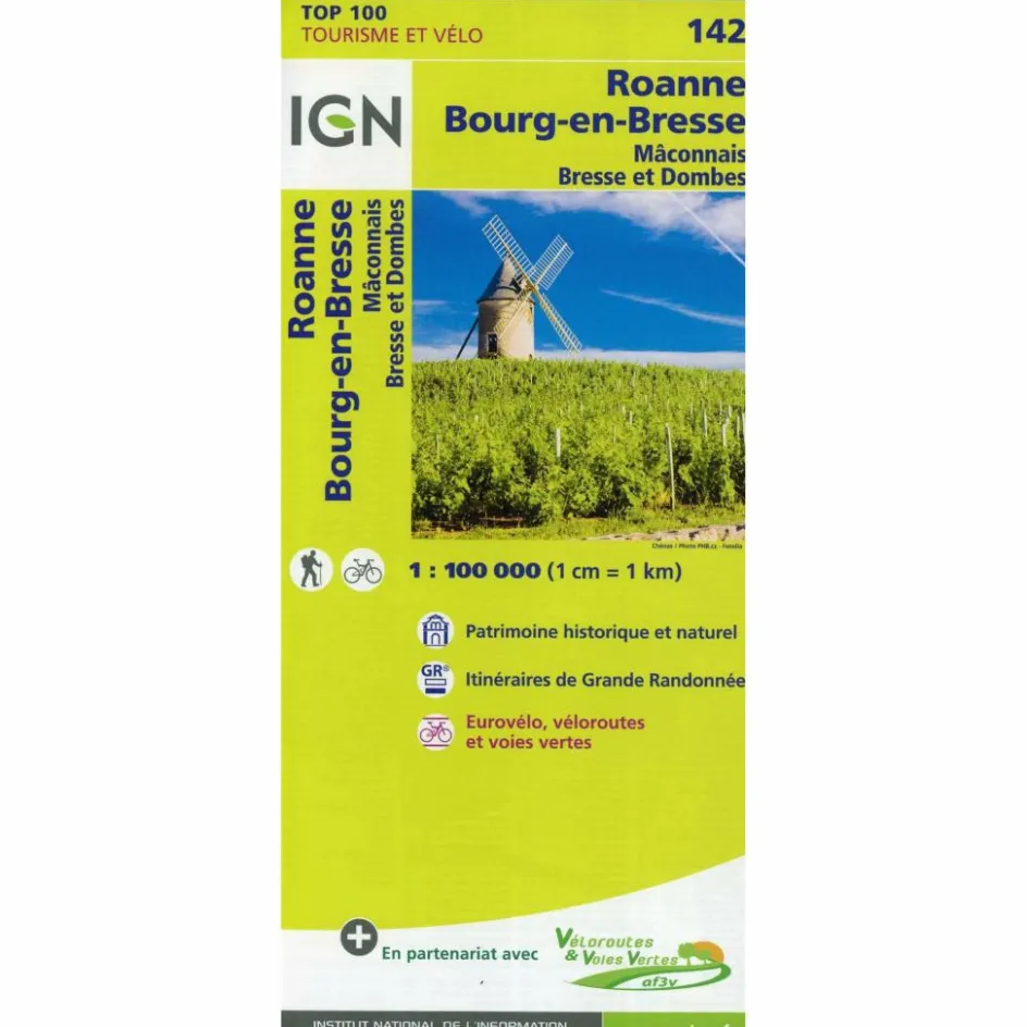 Straßenkarten|Straßenkarten^IGN 142 ROANNE MÂCON 1:100 000 - Karte