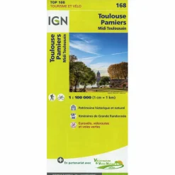 Wanderkarten Und Winterkarten|Wanderkarten Und Winterkarten^IGN 168 TOULOUSE PAMIERS 1:100 000 - Wanderkarte